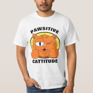 Camiseta ATITUDE FELINA POSITIVA Atitude Positiva Pun do Ga