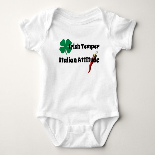 Camiseta Atitude italiana irlandesa da têmpera | (Frente)