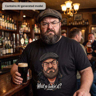 Camiseta Atitude Mal-Humorada – O Que Você Está Olhando?