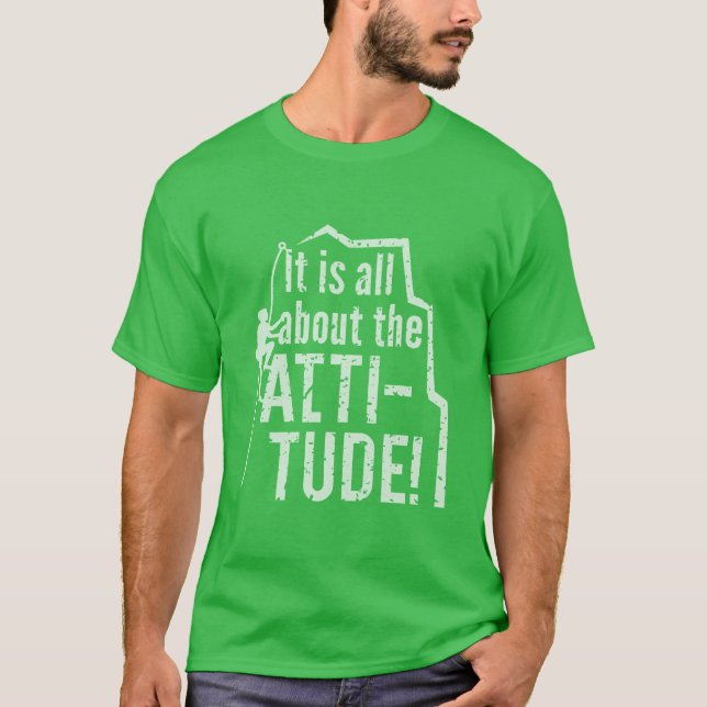 Camiseta Atitude ou Altitude Grunge Escalada (Frente)