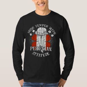 Camiseta Atitude Patriótica Peruana Irlandesa Aflita Shamr