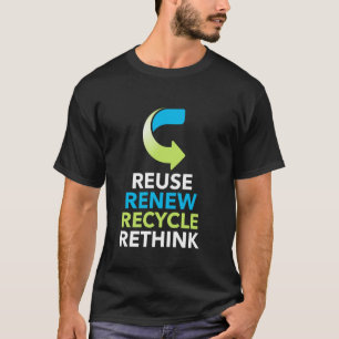 Camiseta Ativação ambiental Reutilizar Reciclar Renovar Rep