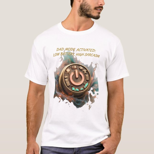 Camiseta Ativado o Modo Pai, Presente Divertido pa (Frente)