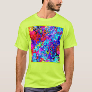 Camiseta Ativando Esquemas de Cores do Padrão de Abstrato