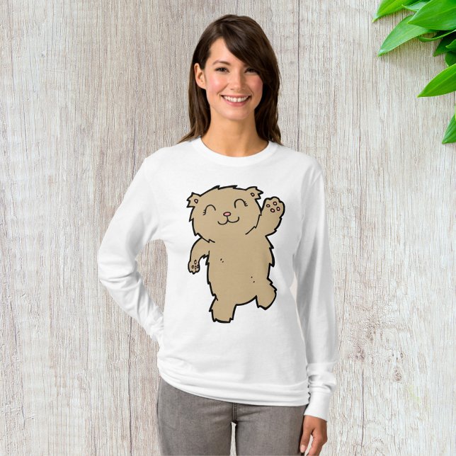 Camiseta Ativando um Urso Sorridente Adorável (Criador carregado)