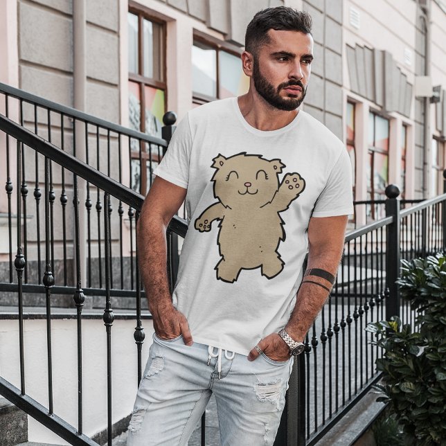 Camiseta Ativando um Urso Sorridente Adorável (Criador carregado)