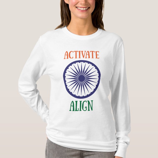 Camiseta Ativar e Alinhar Ashoka Chakra (Frente)
