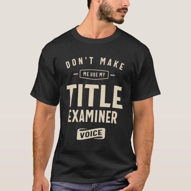 Camiseta Atividade de examinador de títulos (Frente)
