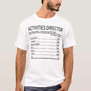 Camiseta Atividade Diretor Fatos Incríveis de Nutrição de P