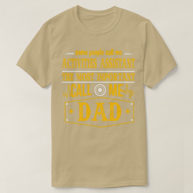 CAMISETA ATIVIDADES ASSISTENTE CHAME-ME PAI (Frente do Design)