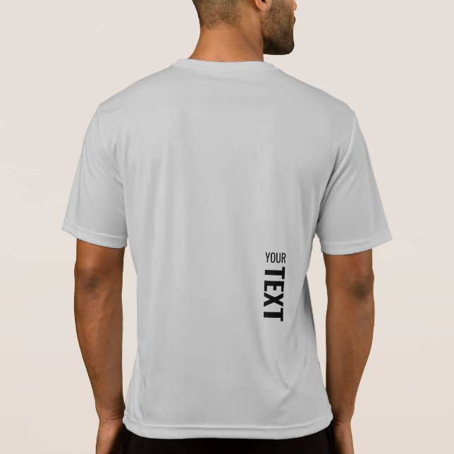 Camiseta Ativista de Impressão traseira: Prata Mens Esporte (Verso)