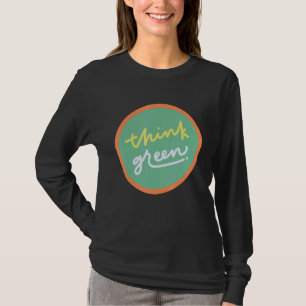 Camiseta Ativista do pense verde Hippies 70s