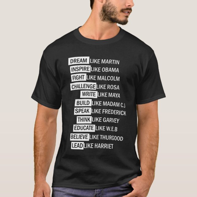 Camiseta Ativistas Afro-Americanos, Presente Para Ativista  (Frente)