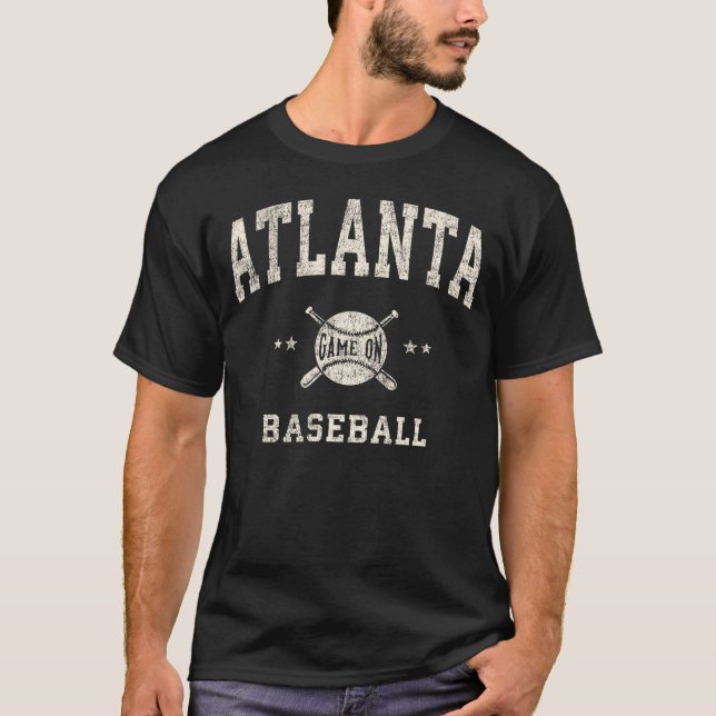 Camiseta Atlanta Baseball Throwback (Frente)