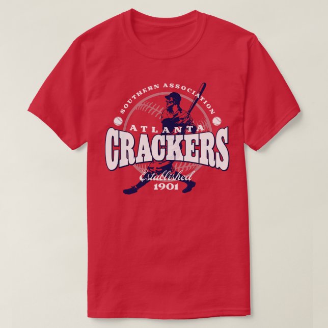 Camiseta Atlanta Crackers Baseball (Frente do Design)