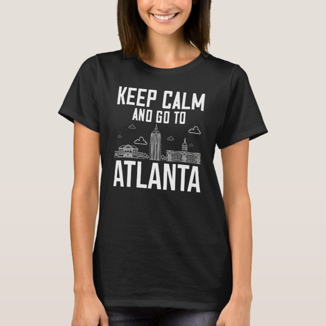 Camiseta Atlanta Georgia City Skyline Map Travel (Frente)