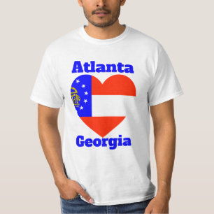 Camiseta Atlanta Georgia Heart Flag
