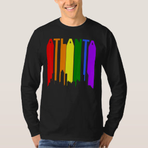Camiseta Atlanta Georgia Lgbtq Orgulho gay Rainbow Skyline