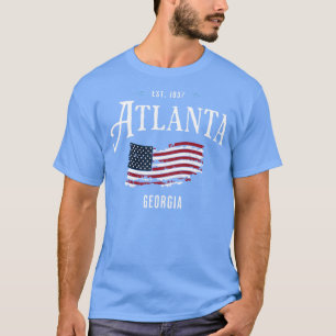 Camiseta Atlanta Georgia Patriotic USA Flag Old Glory TS