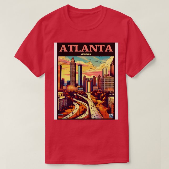 Camiseta Atlanta Georgia TShirt (Frente do Design)