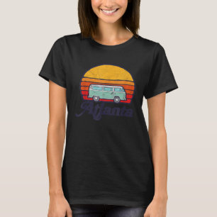 Camiseta Atlanta Georgia Vintage Hippie Van Surf Style Sun
