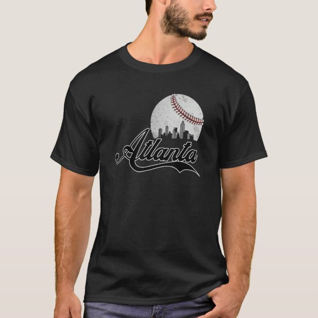 Camiseta Atlanta Skyline Atlanta Georgia Baseball Cityscape (Frente)