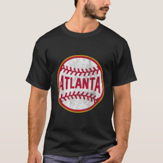 Camiseta Atlanta Tee Vintage Baseball Throwback Retro