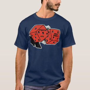Camiseta Atlantic City Nova Jersey Dados de Jogo Antigos