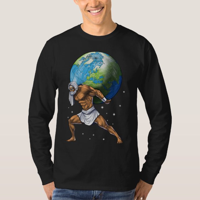 Camiseta Atlas de Deus da mitologia grega (Frente)