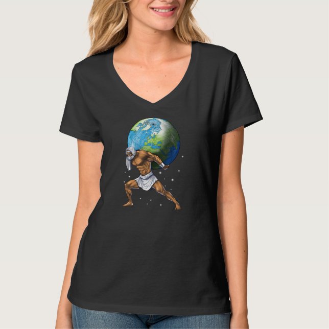 Camiseta Atlas de Deus da mitologia grega (Frente)