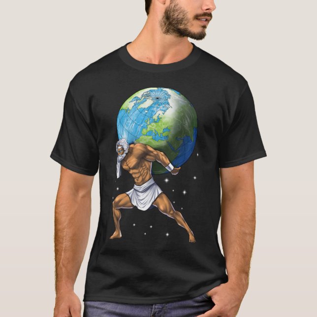 Camiseta Atlas de Deus da mitologia grega (Frente)