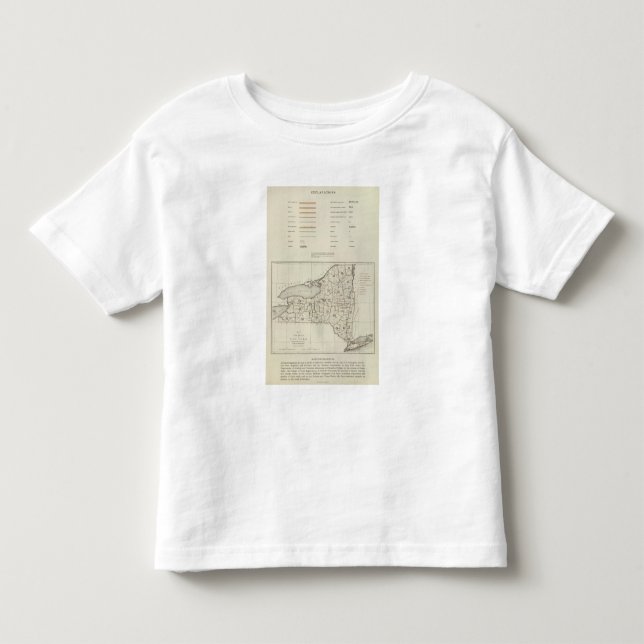 Camiseta Atlas dos Estados de Nova Iorque (Frente)