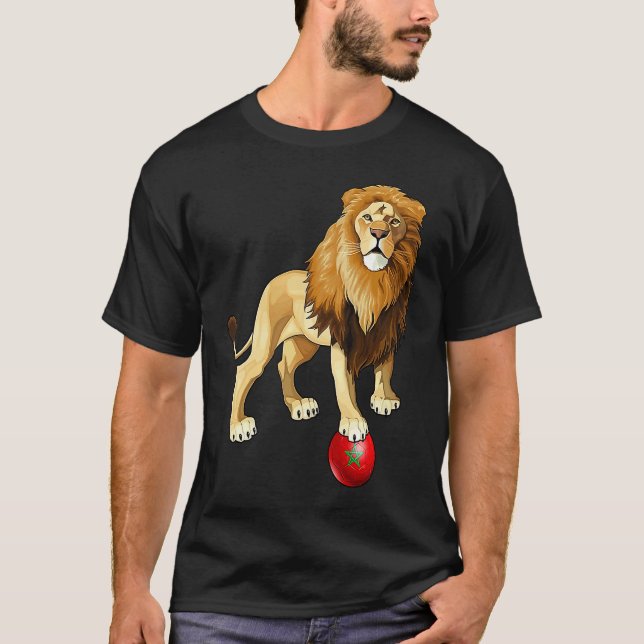 Camiseta Atlas Lion Morocco Football  for Men Women Childre (Frente)