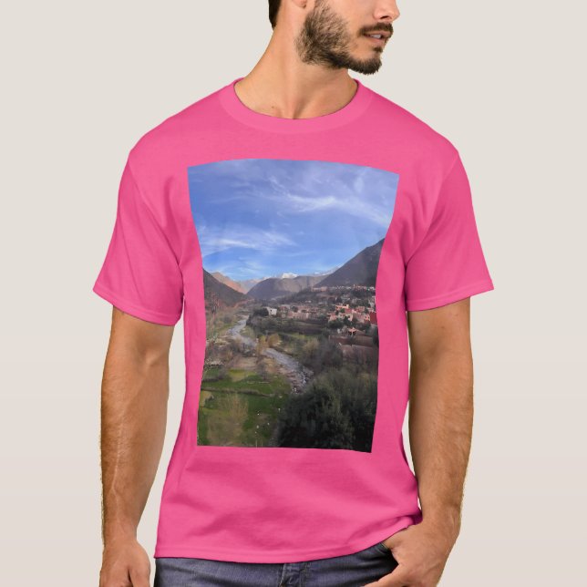 Camiseta Atlas Mounts belo deserto de Marrocos Long (Frente)