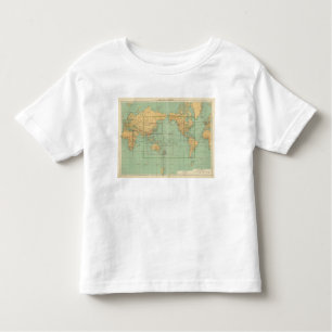 Camiseta Atlas novo do fuzileiro naval mercantil de mapa de