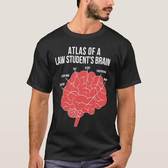 Camiseta Atlas Of A Law Student Brain Law School Lawyer To  (Frente)