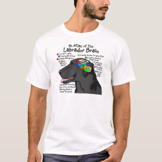 Camiseta Atlas preto do cérebro de Labrador