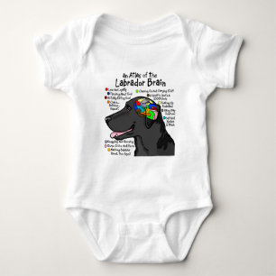 Camiseta Atlas preto do cérebro de Labrador