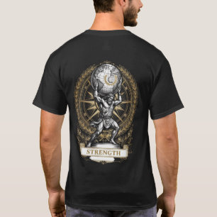 Camiseta Atlas Titã Grego Gravação Antiga