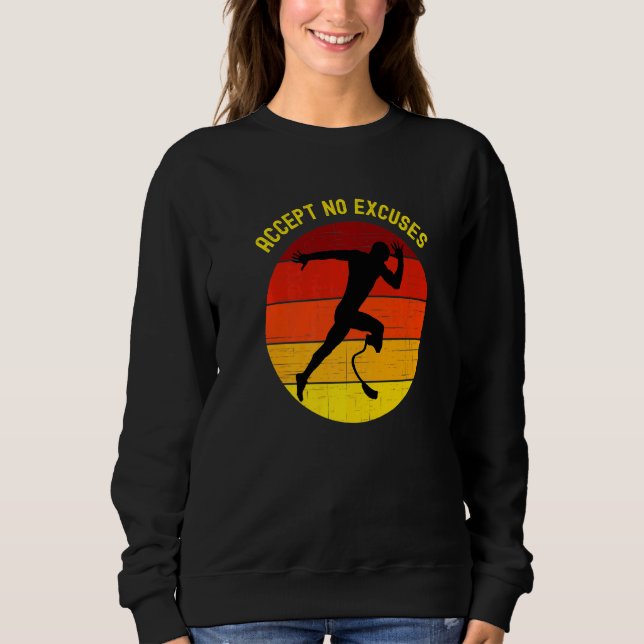 Camiseta Atleta Amputado Aceita Sem Desculpas Correndo Com  (Frente)