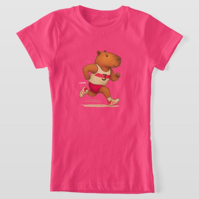 Camiseta atleta capybara esportiva capybara (Postura )