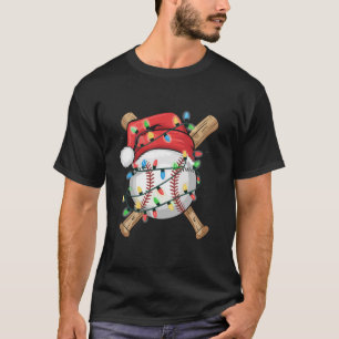 Camiseta Atleta de beisebol de Natal Esportes Papai Noel