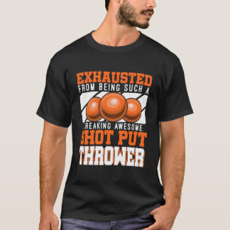 Camiseta Atleta de Campo e Pista de Lançamento de Peso