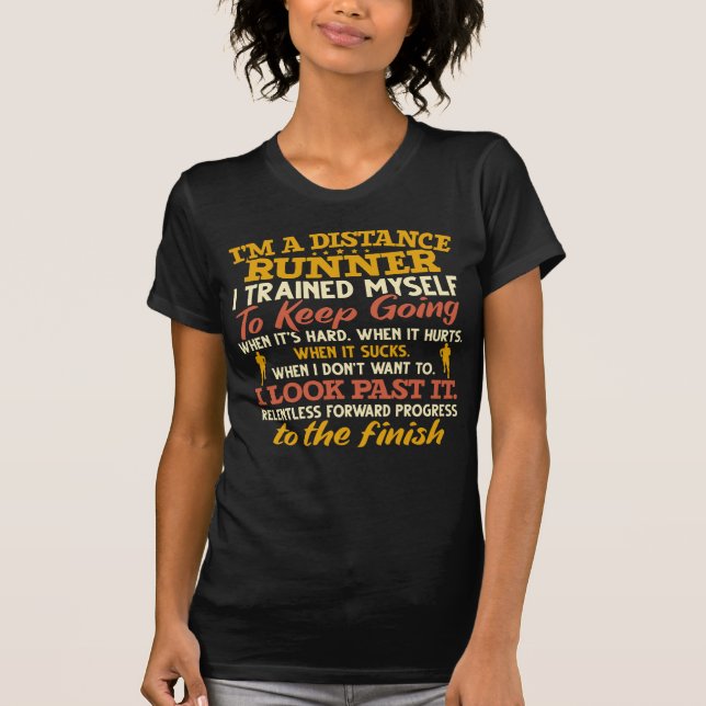 Camiseta Atleta de Cotação do Runner à Distância Engraçada  (Frente)