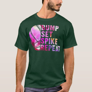 Camiseta Atleta De Voleibol Repetitivo De Bump Set Spike Sp
