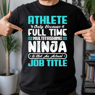 Camiseta Atleta Engraçado Multitarefa Esporte Habilidade Pr
