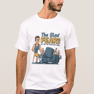 Camiseta Atleta Híbrido Divertido O Trenó Me Teme Empurrar