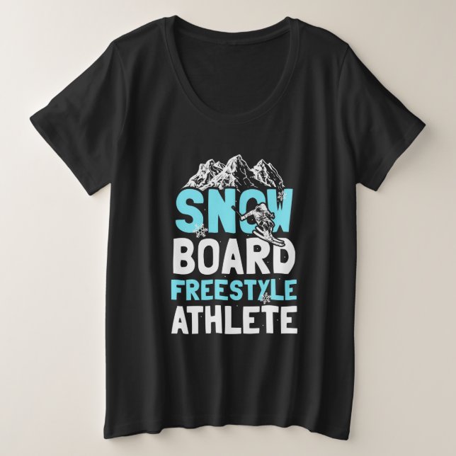 Camiseta Atleta Snowboard Freestyle (Frente do Design)