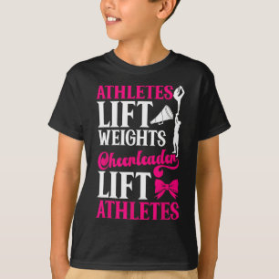 Camiseta Atletas de Cheerleading Cheer Levantam Pesos Cheer