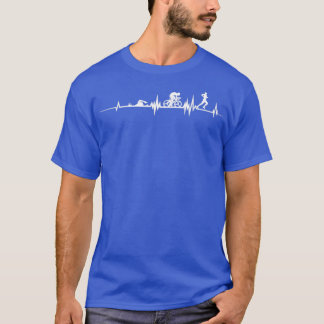 Camiseta Atletas de execução do ciclo de Natação de pulsaçã